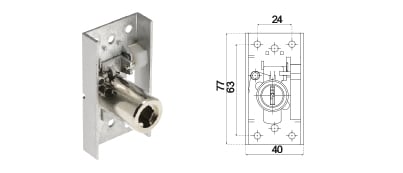 Serrure pour porte coulissante 